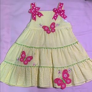 Toddler yellow gingham dress